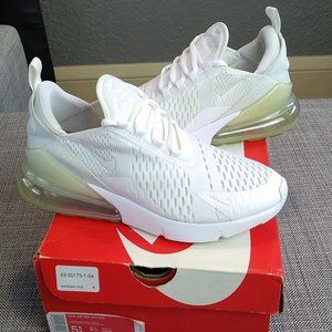 Nike Air Max 270 Triple White Sz 7 EUC!